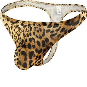 Faringoto String léopard pour homme - Culotte taille basse, jaune, M (Faringoto, neuf)