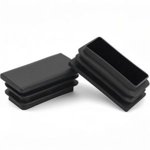 Navasen Lot de 20 bouchons à lamelles pour tube carré - 80 x 40 mm - En plastique - Pour cache tube en acier inoxydable - En aluminium - Noir (Nahuasheng, neuf)