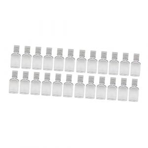 WOFASHPURET Bouteille Octogonale Transparente 30Ml Lot de 35 Bouteille de Voyage Rechargeable pour Lotion Distributeur de Savonnette en Plastique Cosm&eacute;tiques et Soins Peau (Leiyun, neuf)