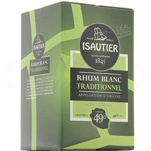 Isautier Blanc Traditionnel 49° - Cubi BIB Bag-In-Box 10 litres (Rhum  Attitude, neuf)