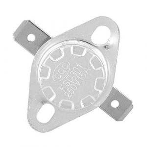 5 Pièces Thermostat KSD301 250V 15A NC - Interrupteur de Température 140°C Normalement Fermé - pour Appareils Électroménagers (Bouilloire, Cafetière, Chauffage Eau, Micro-Ondes) (Chasoe, neuf)
