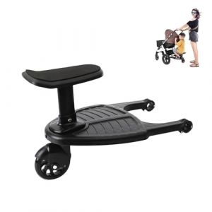 douuyaoo Planche À roulettes De Poussette | Planche Poussette Universelle |Plateforme Universelle Skate,Installation Facile,antidérapante, Roues pivotantes à 360°, Jusqu’à 25 kg (hefeidongshaibaihuoshanghang, neuf)