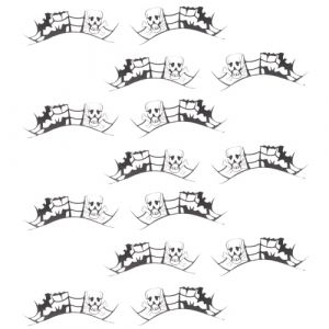 Alipis 7 Paires de Faux Cils D&rsquo;Halloween Cr&eacute;atifs pour Soir&eacute;es &agrave; Th&egrave;me Extensions de Cils en Touffes Noires Artistiques et Autocollants Maquillage Cosplay et F&ecirc;te Tenue Longue Dur&eacute;e (Calloway Pagan, neuf)