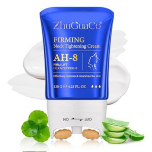 AH-8 Cr&egrave;me raffermissante pour le cou, Anti Double Menton, Ah-8 soins pour le cou et le d&eacute;collet&eacute; creme, Huile corporelle liftante au collag&egrave;ne, Cr&egrave;me anti-rides pour femmes et hommes 120g (1PC) (zhilekong-beauty, neuf)