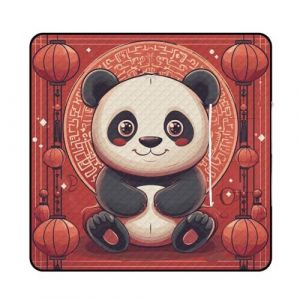 Xiputvl 3D Impression Panda Couverture Pique Nique Animaux Tapis De Plage Anti Sable Nappe Picnic Plaid Pique Nique pour Jardin,Nappe, BBQ, Randonnée 200x200cm (Xipitvl, neuf)