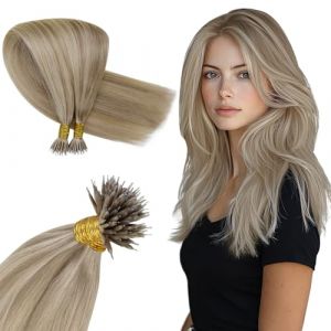 Hetto Extension Nano Ring Cheveux Naturel Humains Meche Blond 50 Meches 50g Nano Ring Extension de Cheveux Naturel Blond 35cm Nano Beads Tip Extension #17/23 Blond Doré Mixte Blond Moyen 14 Pouces (Hetto FR, neuf)