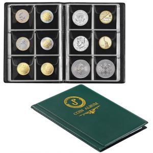 Album pour pi&egrave;ces de Monnaie &agrave; 60 Pochettes, Porte-Monnaie &agrave; Pochettes de Collection, Livre de Collection de pi&egrave;ces pour Penny/Nickel/Dime/Une livre/20 pence/10 Pence CS3706GR (Uncle Paul Direct, neuf)