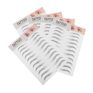 Happyyami 5 Pièces Sourcils Autocollants Gommettes Faux Sourcils Réalistes Sourcils Pour Hommes Autocollant De Sourcil Autocollants De Transfert De Sourcils Noir Papier De Transfert D'eau (Liunmiao, neuf)