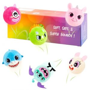 U&C Planet 6 balles rebondissantes Jouets en Peluche Super Doux pour Enfants, rebondissant jusqu'&agrave; 3 m&egrave;tres, Cadeau pour Les Tout-Petits gar&ccedil;ons et Filles &acirc;g&eacute;s de 3 Ans et Plus (U&C Planet, neuf)