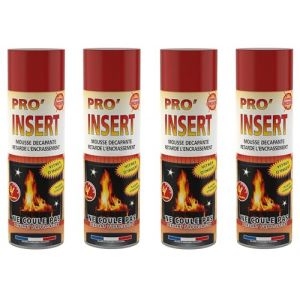 PRO INSERT Fulgator Super Nettoyant Vitres inserts de chemin&eacute;es et plaques vitroc&eacute;ramiques - 500ml - Lot de 4 - Vendu par lot - Fabriqu&eacute; en France (Maxi&Mini, neuf)