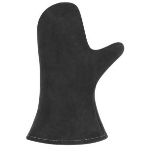 Isol&eacute; | Gants de chemin&eacute;e | Gant Barbecue Anti Chaleur | Conforme &agrave; la Norme en 407 | Cuir Noir | Gants de Four | Gants de Soudure | Gant Anti Chaleur | Prot&egrave;ge br&ucirc;lures | pour chemin&eacute;es, Fours (HONGTAISHENG, neuf)