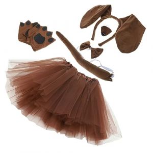 MAGICLULU 1 Jeu service à café halloween party deguisement animal animaux de la jungle bandeau d'oreille de chiot à habiller élastiques à cheveux bandeau d'oreille de patte (PanYuan Electronic, neuf)