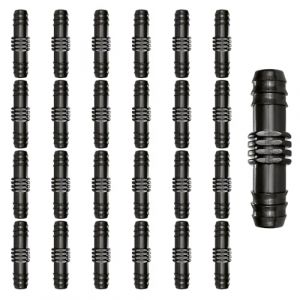 VooGenzek 25 Pièces 16mm Connecteurs de Tuyaux, Connecteur de Tuyau Cannelé en Plastique, Raccord D'irrigation, Connecteurs Barbelés de Tuyaux pour Système D'Irrigation, Direct (VooGenzek, neuf)