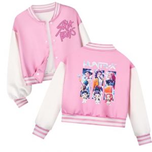 Kpop D-Demon H-Hunters Veste Enfants et Adolescents Veste Varsity Style Baseball, Y2K Style Streetwear avec Motif Anime, Blouson Aviateur pour Gar&ccedil;on & Fille (XINSAHN, neuf)