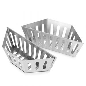 Onlyfire Paniers à Charbon en Acier Inoxydable, Char-Basket pour Weber Barbecue à Charbon Kettle 57/67cm, Panier Charbon pour Chaleur Directe et Indirecte, Charcoal Briquet Holders, Paquet de 2 (Onlyfire Store, neuf)
