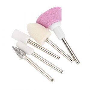Foret à Ongles en Céramique, Foret à Cuticules pour Perceuse à Ongles Bits de Lime à Ongles électrique 5 Pièces Forets à Ongles en Métal en Céramique Manucure Pédicure Lime à (Guariwen, neuf)