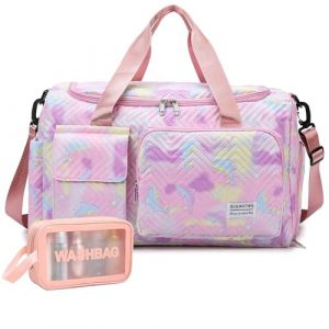 Petit sac de sport pour femme, sac de voyage avec compartiment à chaussures, Dauphin #Rose, Sac de sport et trousse de toilette (YLWJCZQ, neuf)