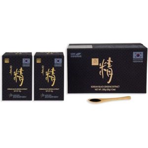 SAMSIDAE - Extrait de Ginseng Noir Coréen, Renforcé en Ginsénosides Rg3, Rg5, Rk1, Saponines 80 mg/g, Racines de 6 ans, Qualité Supérieure, Cure de 3 mois, 2x50g (Ginseng Premium, neuf)