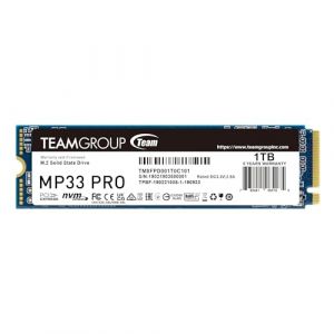 TEAMGROUP MP33 Pro 1TB SLC Cache 3D NAND TLC NVMe 1.3 PCIe Gen3x4 M.2 2280 Disque SSD Interne SSD (Vitesse de Lecture jusqu'&agrave; 3500 Mo/s) 600 TBW Compatible avec Ordinateur Portable et PC de Bureau (Neo-media, neuf)