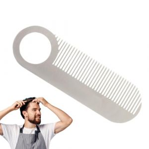Peigne &agrave; barbe en acier inoxydable &ndash; Peigne &agrave; moustache portable | Peigne &agrave; barbe de poche pratique | Peigne &agrave; barbe en m&eacute;tal &agrave; dents fines | Peigne &agrave; barbe pour cheveux plus fins, barbe et moustache (zhilik, neuf)