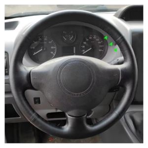 Couvre Volant Voiture pour Citroen pour Berlingo 2008-2016 pour Jumpy 2009-2016 Housse Volant Voiture Cuir Perfor&eacute; Souple Protection Volant(3 Colors Thread) (CHUANGPENGSHANGMAO, neuf)