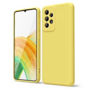 oakxco Coque Silicone pour Samsung Galaxy A33 5G, &Eacute;tui Ultra Fine Souple Gel Caoutchouc Anti-Chocs Housse Toucher Soyeux, Slim Esth&eacute;tique Protection Cover, Jaune (O-US, neuf)