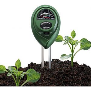 Senua Testeur de pH de sol 3 en 1 avec humidit&eacute;, lumi&egrave;re et pH du sol pour jardin, ferme, pelouse, int&eacute;rieur et ext&eacute;rieur, testeur d'humidit&eacute; du sol (TechCore UK, neuf)