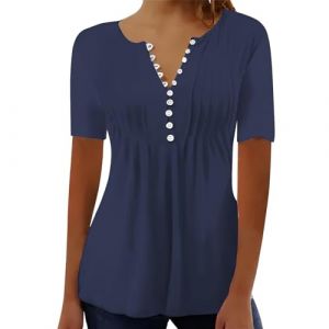 Tunique Femme Hiver Soldes Tee Shirts Ample Femme Chemise Chaude Haut Manche Longue Tunique Blanche Grande Taille Brillant Manches Longues Chemisier Portefeuille Vetement Jean T Shirts Rouge Uni (CHOHJIA, neuf)