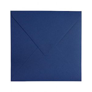 Netuno 25 enveloppes carrées bleu foncé 153x153 mm 120g Keaykolour Royal Blue enveloppes écologiques en papier recyclé enveloppes colorées recyclées pour cartes de vœux invitations anniversaires Noël (netuno, neuf)