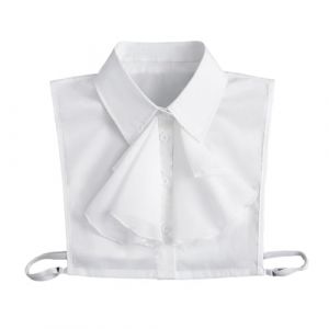 DINSOAVR Cravates, faux cols, élégant à volants sur le devant, faux col amovible, faux col à revers, demi-chemise, haut court, chemisier, accessoire de vêtements (guangzhoujucikejiyouxiangongsi, neuf)