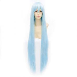 100cm bleu glace longue droite synthétique Cosplay perruques Kuroko Tetsuya Kousetsusamonji Franwolds/Phoo Costume perruques bleu glace (good stuff A, neuf)
