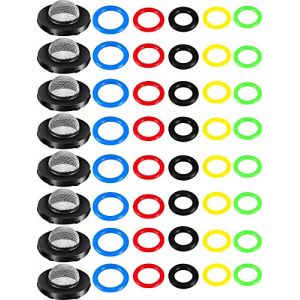 Kit de 48 Joints toriques pour Nettoyeur Haute Pression - 6 Tailles - Filtre en Acier Inoxydable pour nettoyeurs Haute Pression, Pompe, Tuyau, Pistolet, Baguette et Lance (LeungMoll, neuf)