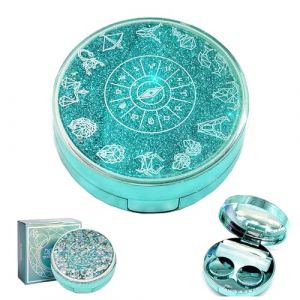 Etui Lentilles de Contact, Fille Magique, Plastique de Haute qualité, Mini Ètui de Lentilles, Boite de Contact Portable Kit de à l'Extérieur, Voyages avec Miroir Pincette Bâton Bouteille (PINDD, neuf)