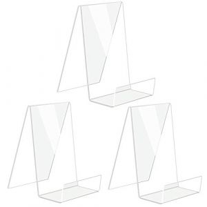 3 Pi&egrave;ces Support pour Livres, Support de Livre/Serre-Livres, Support de Livre En Plexiglas, Transparent Plastique Stand Livre pour Afficher Livres, Cahiers, Livres d'Images (LWZko, neuf)