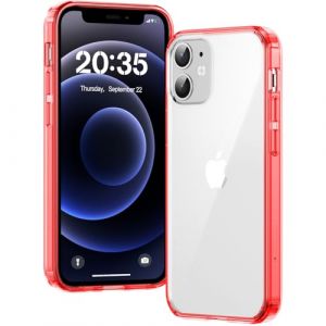 Voyah&uuml;lle Coque pour iPhone 12 Mini 5,4 Pouces, Anti-Jaunissement Transparente &eacute;tui de Protection Antichoc Bumper, Housse Anti-Rayures Clair Case Coque, Rouge (Shenzhen Hengchang E-commerce Ltd, neuf)