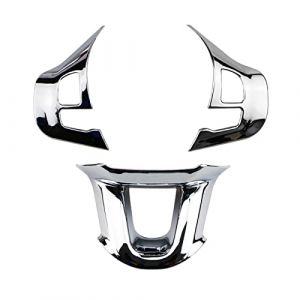 Garniture Cadre Volant Voiture Accessoires Autocollant Couverture D&eacute;coration Volant Voiture pour Peugeot 2008 208 308 2015 2016 2017 2018 Autocollants D&eacute;coration (Color : Glossy Silver) (The Yangtze River flows swiftly, neuf)