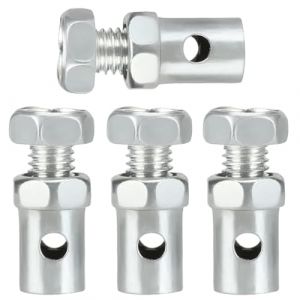 EIHI 4 Pièces Cuivre Serre-Câble,Ø Trou 2.5mm Serre Câble Universel à Visser Butée Fixation Câble Vélo Cyclo Moto Scooter Tondeuse Tracteur,Résistant à la rouille,Ne S'abîme pas Facilement (EIHI, neuf)