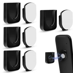 4 Pieces Support Telecommande Mural avec Aimant - Support De Télécommande Magnetique, Organisateur Mural Autocollant, Rangement Telecommande TV, Organisateur De Bureau Mural (Noir) (ZHUOYONG SARL, neuf)