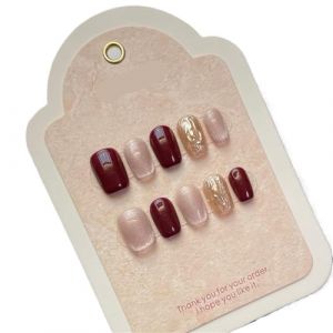 Faux Ongles Lot de 10 faux ongles courts vert clair faits main, &agrave; coller, motif yeux chat, style ballerine, for une manucure compl&egrave;te(9-S) (chenzhiying5188, neuf)