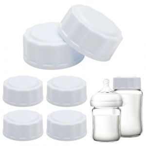 Bouchons de Biberon 6 Pièces - Couvercle de Voyage Compatible Avec Biberons à Large Ouverture - Blanc (yinghonghuwaiyongpin, neuf)
