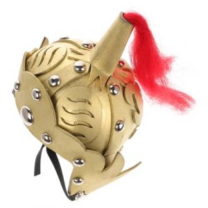 CIYODO Casque Ancien Style Chinois pour Accessoire de Cosplay pour Halloween et Séances Photo Casque de Soldat Couleur Aléatoire (Jikay, neuf)