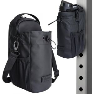Baglück Sac de sport magnétique avec porte-bouteille - Sac à bandoulière universel pour homme et femme - Idéal pour la gym, les loisirs et les voyages, Noir , Taille unique (Baglück, neuf)
