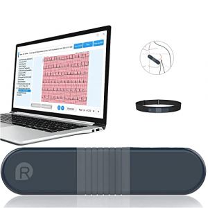 CheckMe Moniteur ECG 24 Heures avec Analyse AI ECG, Ceinture Thoracique Portable ECG Support pour Logiciel PC, Forme d'onde ECG Impression PDF (Babytone, neuf)