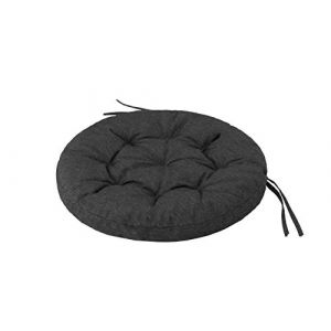 Coussin de jardin, coussin fauteuil cocon, coussin fauteuil suspendu, coussin balancelle &ndash; 65 x 65 cm &ndash; Noir (PillowPrim, neuf)