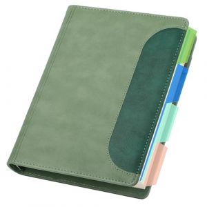Yarotm Cahier Lign&eacute; A5-1 PC Carnet Cuir PU - 14x21cm Carnet &agrave; Anneaux A5-120 Feuilles/240 Pages Bloc Note A5-100g/m&sup2; Papier Rechargeable Notebook Lign&eacute; - Vert Cahier de Note (Droking, neuf)