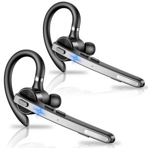 New Bee Oreillette Bluetooth sans Fil, V5.1 Kit Main Libre Bluetooth avec Dual Mic Oreillette Bluetooth 72Hs de Temps de Lecture CVC8.0 Casques Bluetooth Mono &Eacute;couteur pour Affaires/Bureau (2 pi&egrave;ces) (hongyitenghui-EU, neuf)