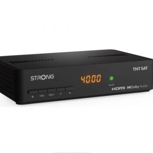STRONG - D&eacute;codeur TNT Satellite avec Carte TNTSAT - SRT7408 - R&eacute;solution HD - Direct Diff&eacute;r&eacute; - Port USB pour Enregistrement - Fonction Eco Mise en Veille - Assistant d'Installation - Noir (DCT FR, neuf)
