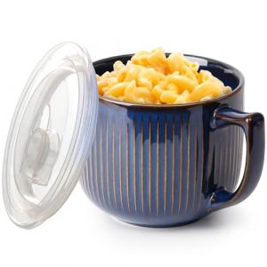 NUTRIUPS 900ml bol ramen avec couvercle, bol &agrave; soupe micro ondes, bol petit, dejeuner avec anse, bol avec 2 anses (Sophouse, neuf)