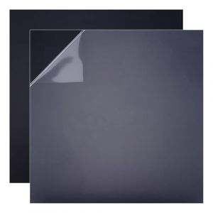 OLYCRAFT 2pcs feuille de Plastique ABS Noir Texturé de 30x30cm Épaisseur 6mm Thermoformable Carrée Formable Sous Vide Panneaux en Plastique Noir pour la Construction Maquettes Bricolage (OLYCRAFT EU, neuf)