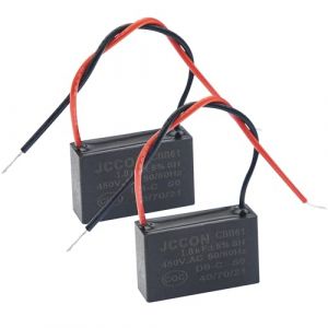 (Paquet de 2) CBB61 450V AC 1.8UF 5% 50/60Hz Condensateur de marche en polypropyl&egrave;ne m&eacute;tallis&eacute; pour le d&eacute;marrage du moteur d'un ventilateur de plafond (SHEN ZHEN ERIC ELECTRONICS TECHNOLOGY LIMITED, neuf)